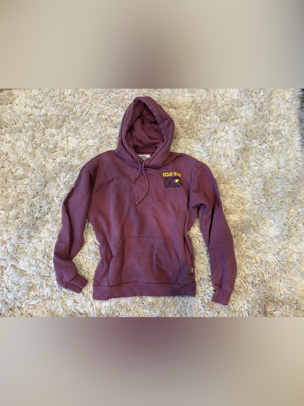 Parks Project Womens Plum Hooded Pullover Sweatshirt